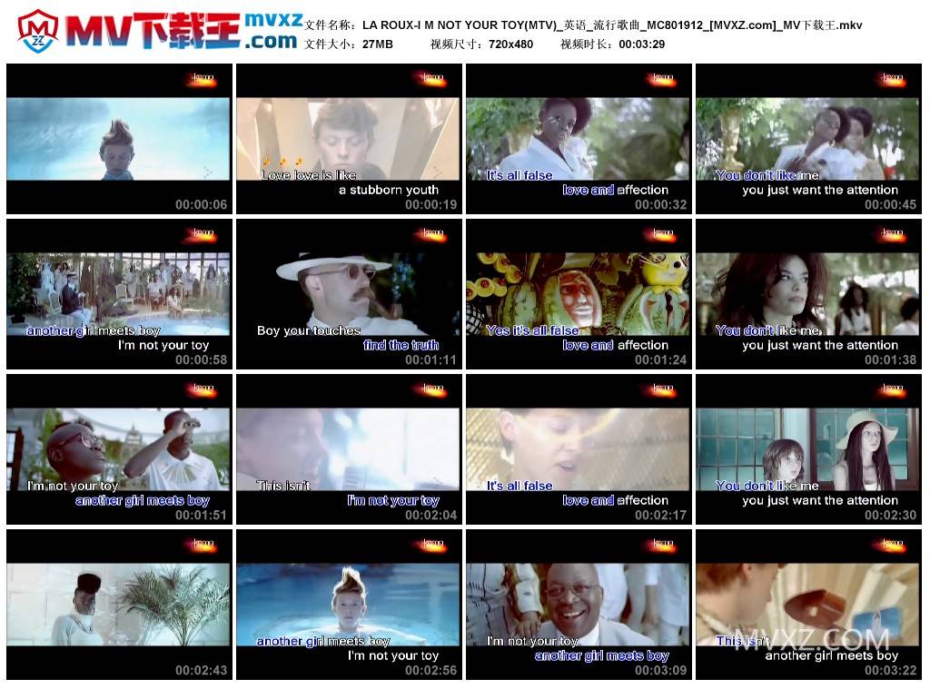 LA ROUX-I M NOT YOUR TOY(MTV)_英语_流行歌曲_MC801912